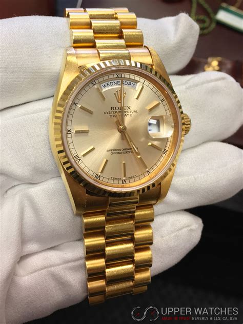 rolex day date 18k yellow ghold|rolex day date 18238 price.